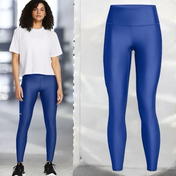 Under Armour Blue Tech High-Waisted Leggings Size XXL Short NWT - Picture 3 of 12